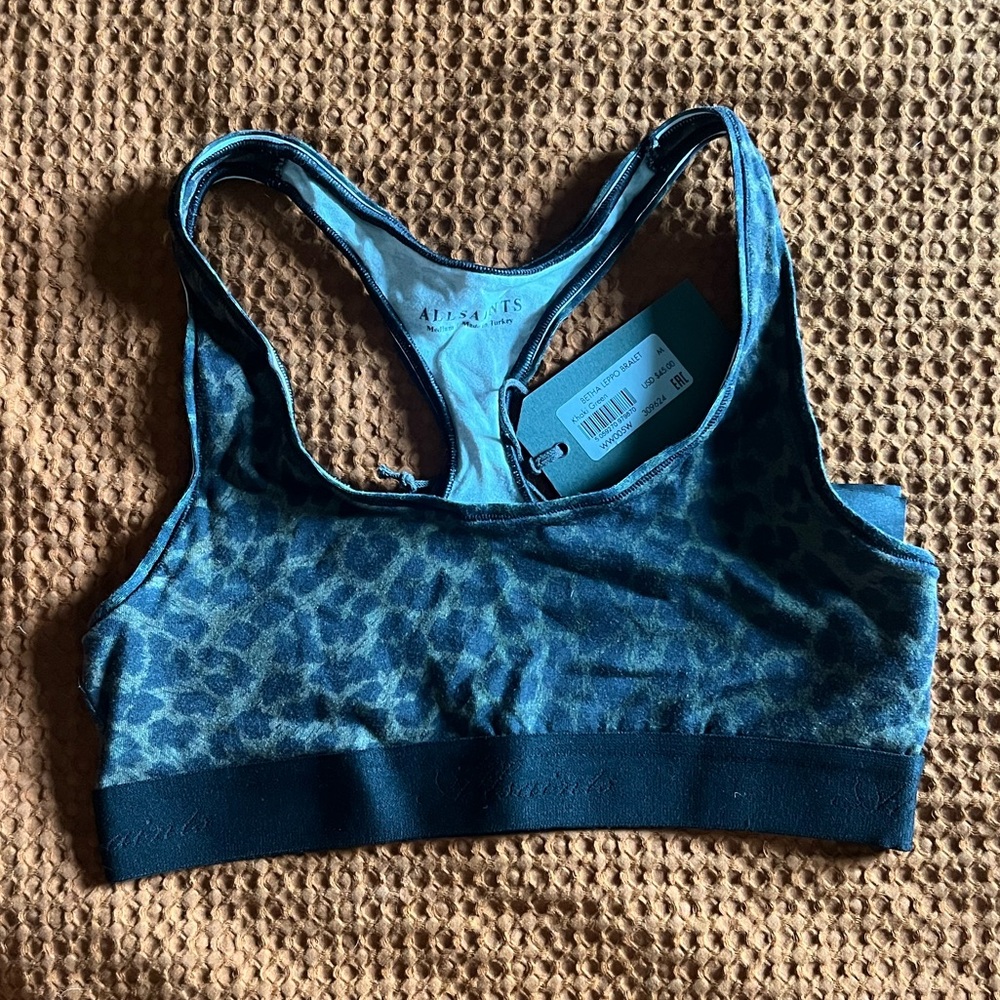 All Saints Leopard Print Bralette